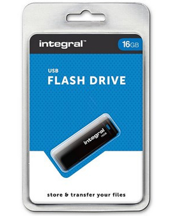 Integral Black USB 16GB lecteur USB flash 16 Go USB Type-A 2.0 Noir
