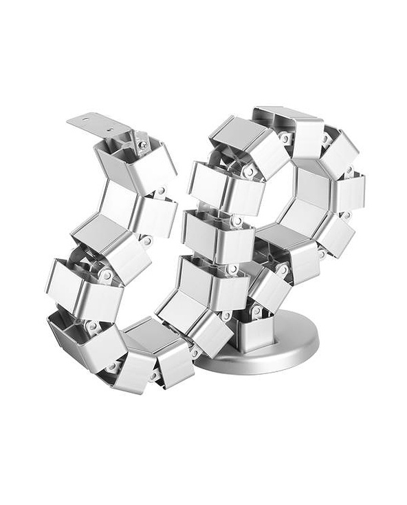 StarTech.com Goulotte passe-câbles avec vertèbres - Gestionnaire de câbles réglable avec quatre conduits et une base lestée