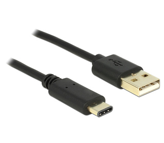 DeLOCK 2m, USB2.0-A/USB2.0-C câble USB USB A USB C Noir