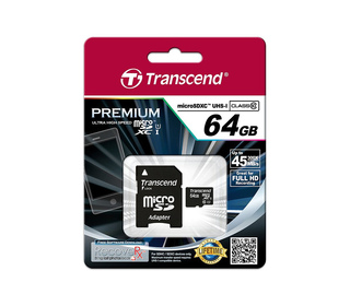 Transcend TS64GUSDU1 mémoire flash 64 Go MicroSDXC MLC Classe 10