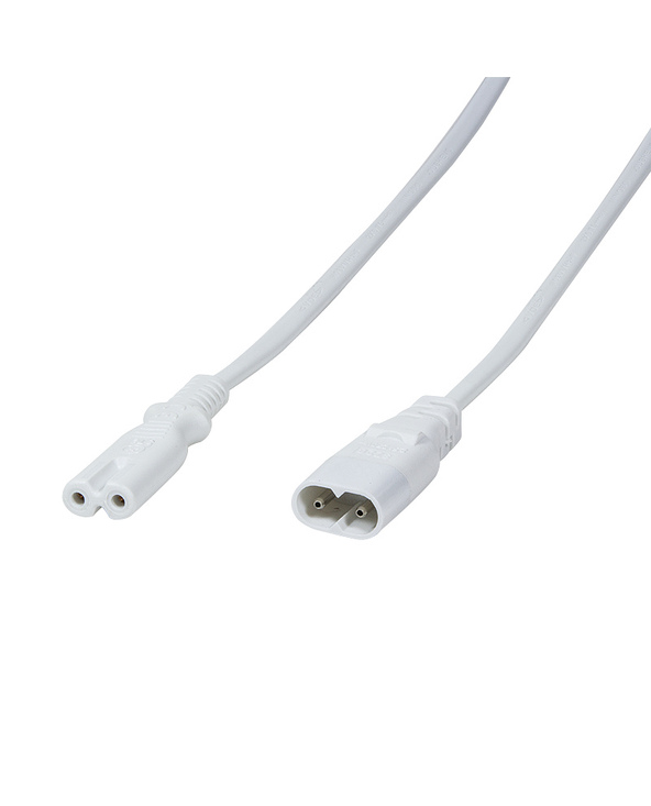 LogiLink 2m, IEC 60320-C8/IEC 60320-C7 Blanc Coupleur C7 Coupleur C8