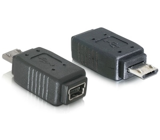 DeLOCK Adapter USB micro-B male to mini USB 5-pin mini USB 5p Noir