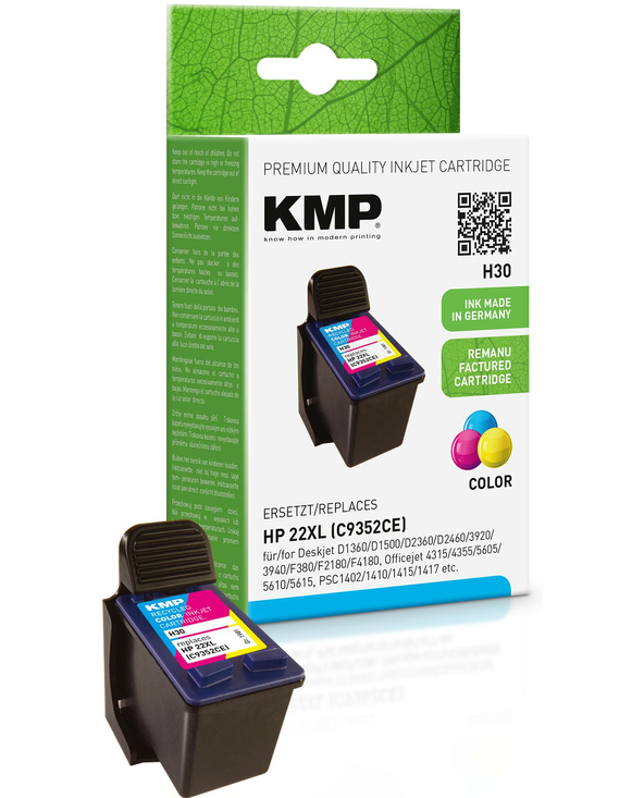 KMP H30 cartouche d'encre 1 pièce(s) Cyan, Magenta, Jaune