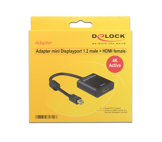 DeLOCK 62611 câble vidéo et adaptateur 0,2 m Mini DisplayPort HDMI Type A (Standard) Noir