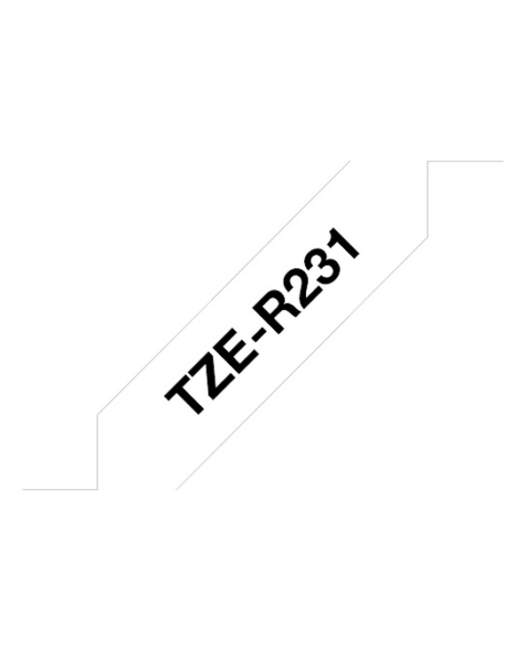 Brother TZE-R231 ruban d'étiquette Noir sur blanc