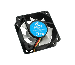 Cooltek Silent Fan 60 Boitier PC Ventilateur 6 cm Noir, Blanc