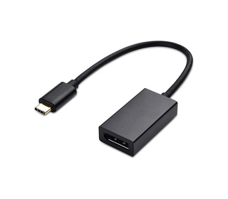 DLH ADAPTATEUR USB-C MALE VERS DISPLAYPORT (DP) FEMELLE - Longueur 21cm - 4K/60Hz - Noir
