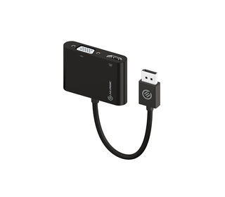 ALOGIC DP-VGHD4K-ADP câble vidéo et adaptateur DisplayPort HDMI + VGA (D-Sub) Noir