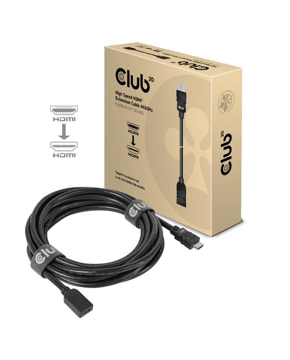 CLUB3D CAC-1325 câble HDMI 5 m HDMI Type A (Standard) Noir