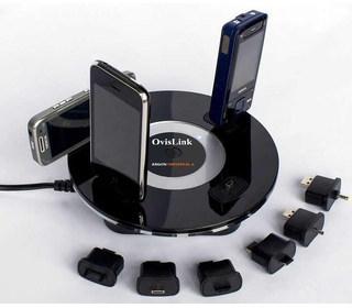 OvisLink ARGON 6U Téléphone portable, MP3, MP4, Consoles portables Noir Secteur Intérieure