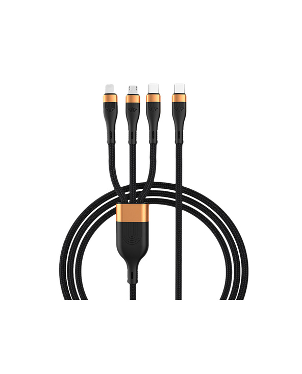 DLH DY-TU5008 câble USB 1,5 m USB C USB C/Micro USB-A/Lightning Noir