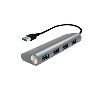 LogiLink UA0307 hub & concentrateur USB 3.2 Gen 1 (3.1 Gen 1) Type-A 5000 Mbit/s Aluminium