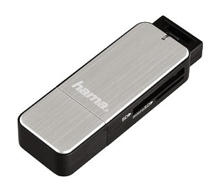 Hama 123900 lecteur de carte mémoire USB 3.2 Gen 1 (3.1 Gen 1) Noir, Argent