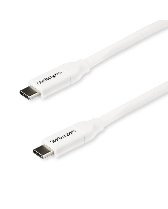 StarTech.com Câble USB-C vers USB-C avec Power Delivery 5A de 2 m - USB 2.0 - Blanc
