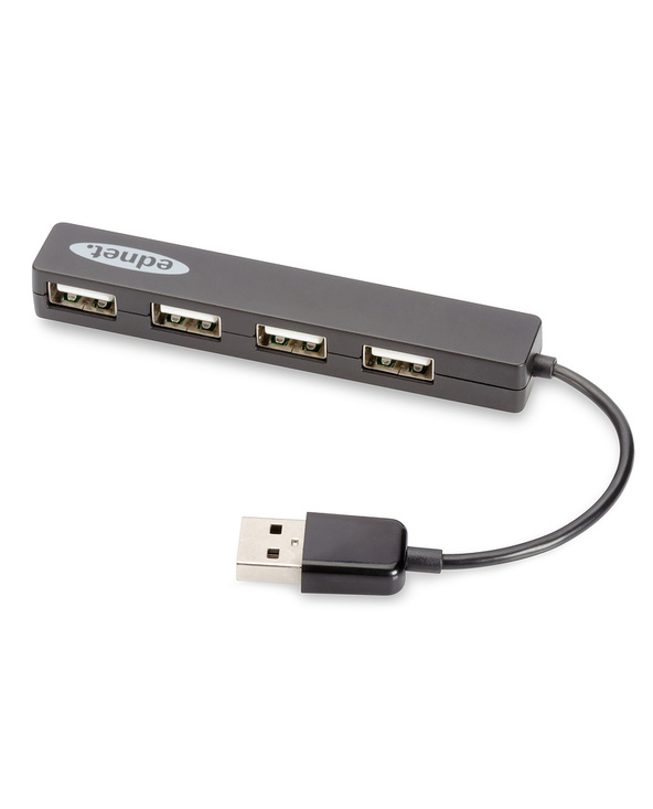 Ednet 85040 hub & concentrateur USB 2.0 480 Mbit/s Noir