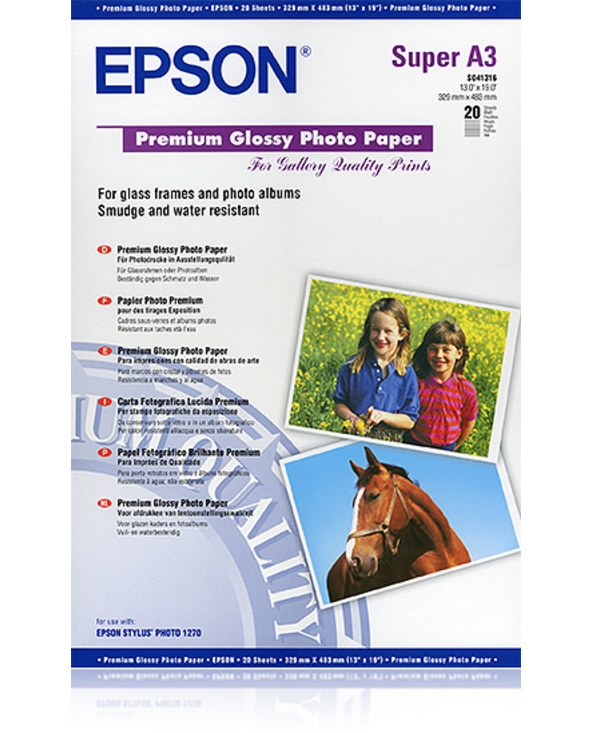 Epson Pap Photo Premium Glacé A3+ (20f./255g)