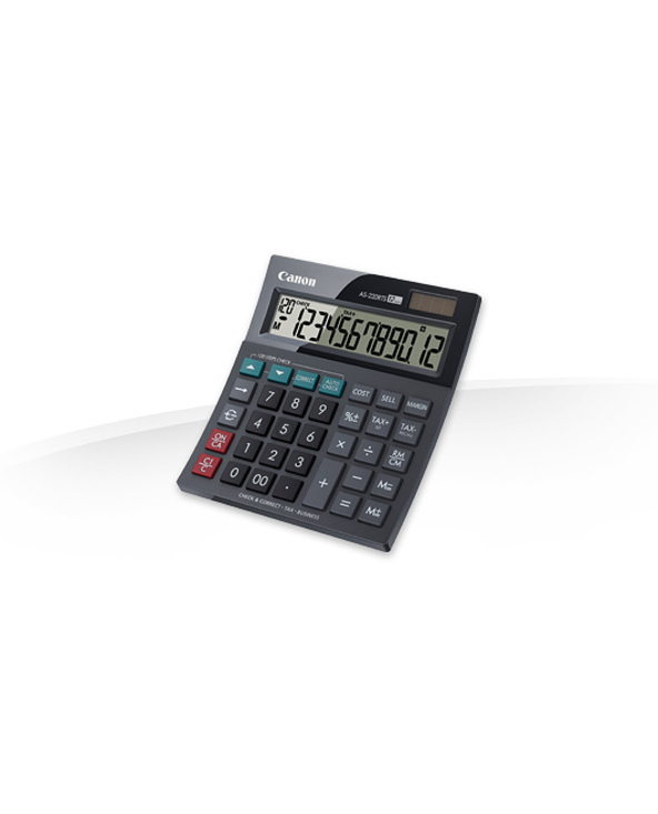 Canon AS-220RTS calculatrice Bureau Calculatrice à écran Noir