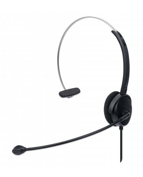 Manhattan 179867 écouteur/casque Avec fil Arceau Bureau/Centre d'appels USB Type-A Noir