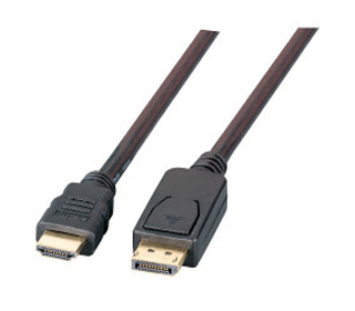 EFB Elektronik K5561SW.3V2 câble vidéo et adaptateur 3 m DisplayPort HDMI Noir