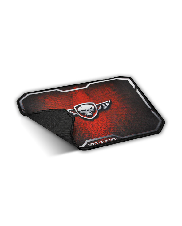 Spirit of Gamer Winged Skull Tapis de souris de jeu Noir, Rouge