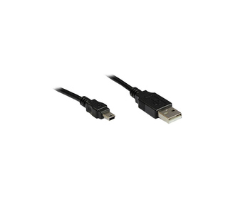 Alcasa USB 2.0 1.8m câble USB 1,8 m USB A Mini-USB A Noir