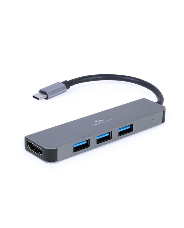 Gembird A-CM-COMBO2-01 station d'accueil USB 3.2 Gen 1 (3.1 Gen 1) Type-C Gris