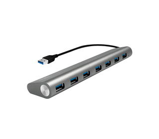 LogiLink UA0308 hub & concentrateur USB 3.2 Gen 1 (3.1 Gen 1) Type-A 5000 Mbit/s Gris