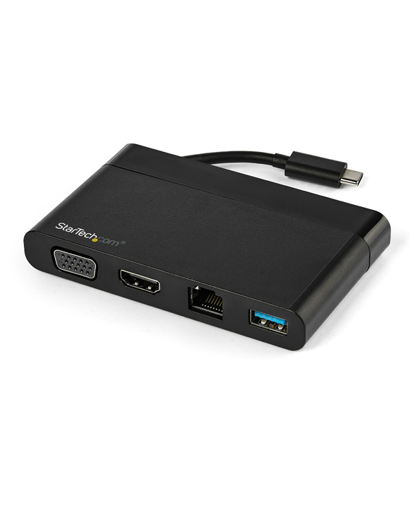 StarTech.com Adaptateur Multiport USB-C avec HDMI, VGA, Gigabit Ethernet & USB 3.0 - Mini Dock USB-C vers 4K HDMI ou 1080p VGA -