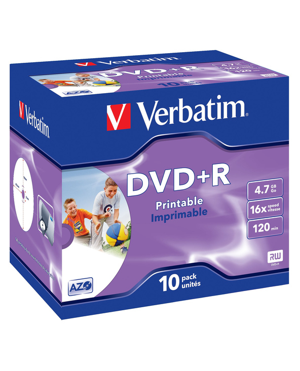 Verbatim 43508 DVD vierge 4,7 Go DVD+R 10 pièce(s)