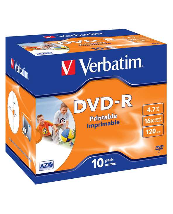 Verbatim 43521 DVD vierge 4,7 Go DVD-R 10 pièce(s) Verbatim 43521 DVD vierge 4,7 Go DVD-R 10 pièce(s)