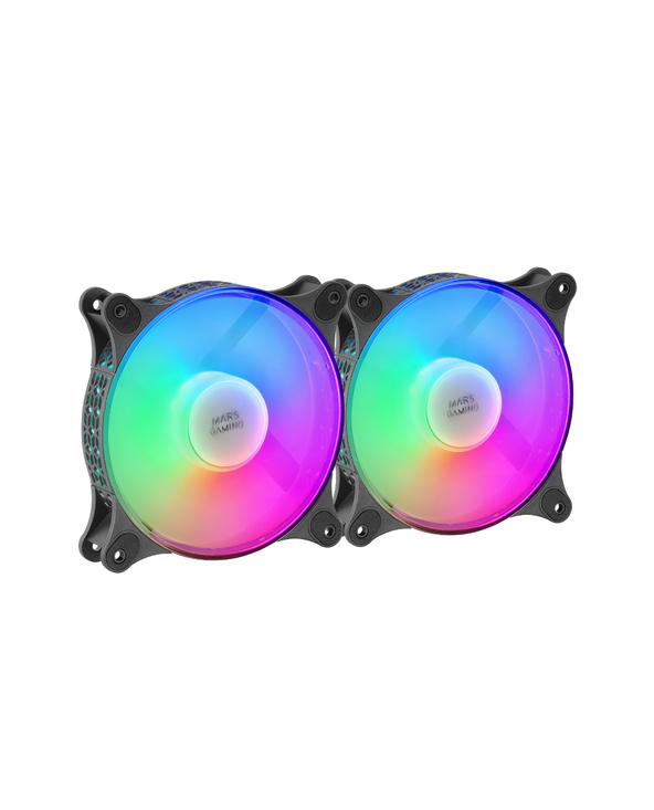 Mars Gaming MFDUO système de refroidissement d’ordinateur Boitier PC Ventilateur 12 cm Noir