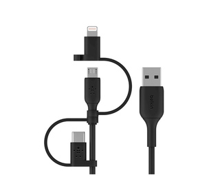 Belkin BOOST CHARGE câble USB 1 m USB A USB C/Micro-USB B/Lightning Noir