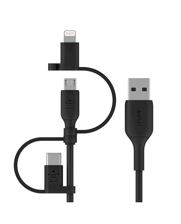 Belkin BOOST CHARGE câble USB 1 m USB A USB C/Micro-USB B/Lightning Noir