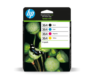 HP 364 pack de 4 cartouches d'encre noir/cyan/magenta/jaune authentiques