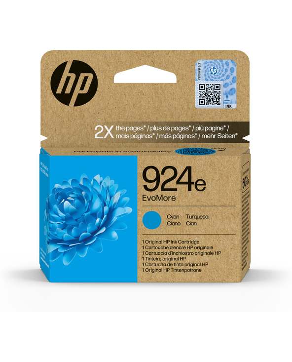 HP 924e Cartouche d’encre authentique Cyan EvoMore