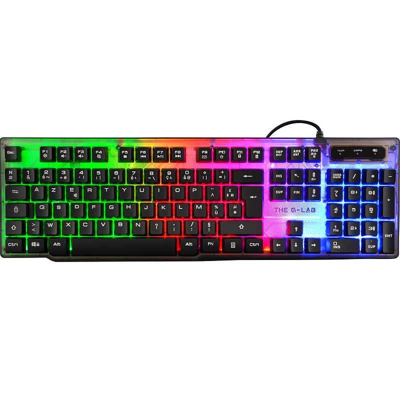 The G-Lab Keyz Neon clavier USB AZERTY Français Noir