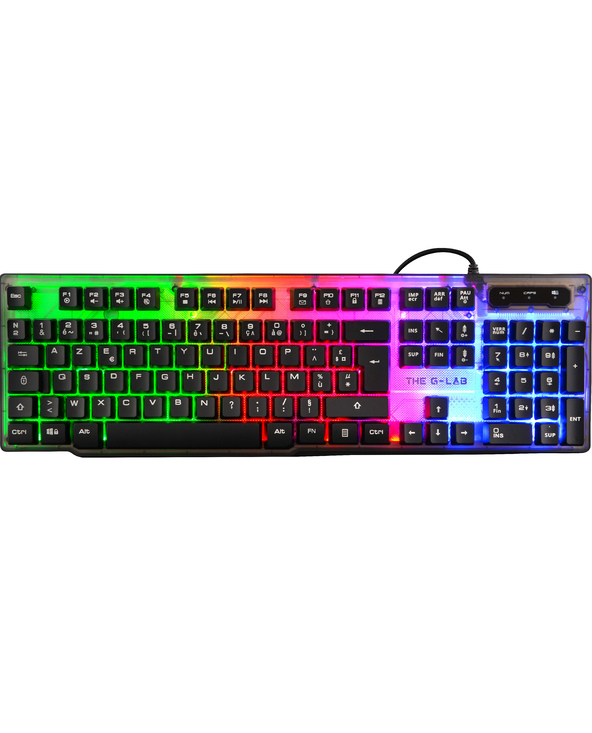 The G-Lab Keyz Neon clavier USB AZERTY Français Noir
