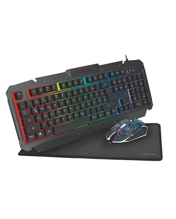 LogiLink ID0185 clavier Souris incluse USB QWERTY Anglais Noir