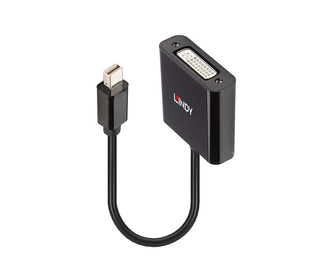 Lindy 41736 changeur de genre de câble Mini DisplayPort DVI-D Noir