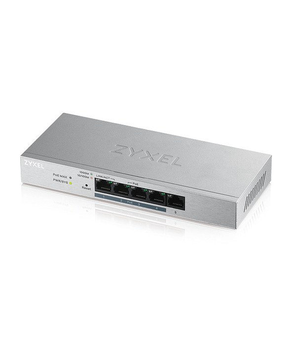 Zyxel GS1200-5HP v2 Géré Gigabit Ethernet (10/100/1000) Connexion Ethernet, supportant l'alimentation via ce port (PoE) Gris