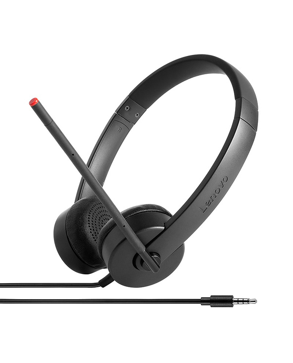 Lenovo Stereo Analog Casque Avec fil Arceau Bureau/Centre d'appels Noir