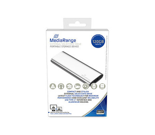 MediaRange MR1100 lecteur à circuits intégrés externe 120 Go Argent