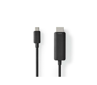 Nedis CCGP64655BK10 câble vidéo et adaptateur 1 m USB Type-C HDMI Noir