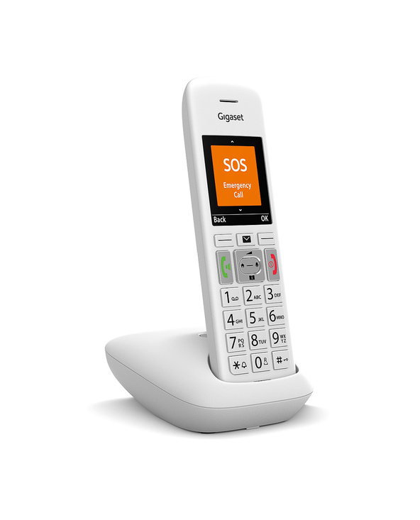 Gigaset E390 Téléphone analog/dect Identification de l'appelant Blanc