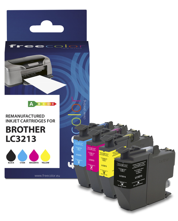 Freecolor K10199F7 cartouche d'encre 4 pièce(s) Compatible Noir, Cyan, Magenta, Jaune