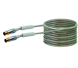 Schwaiger KVKHD150 531 câble coaxial 15 m IEC Transparent
