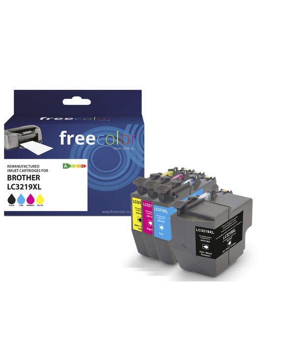 Freecolor K10535F7 cartouche d'encre 4 pièce(s) Compatible High (L) Yield Noir, Cyan, Magenta, Jaune