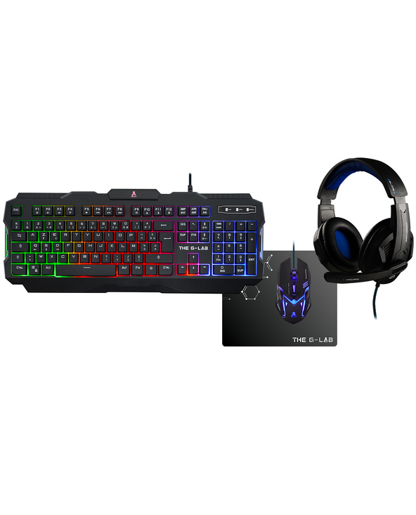The G-Lab Combo Argon clavier Souris incluse USB AZERTY Français Noir