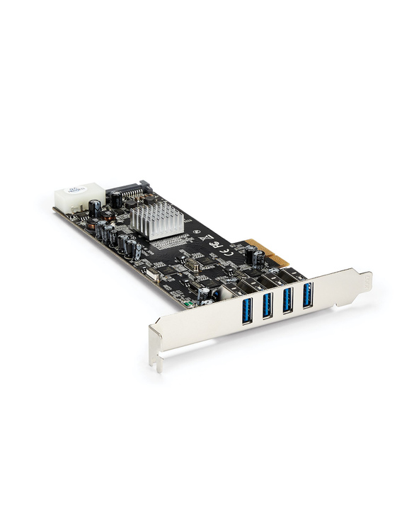 StarTech.com Carte Contrôleur PCI Express vers 4 Ports USB 3.0 avec 4 voies dédiés de 5 Gb/s - UASP - Alim SATA / LP4