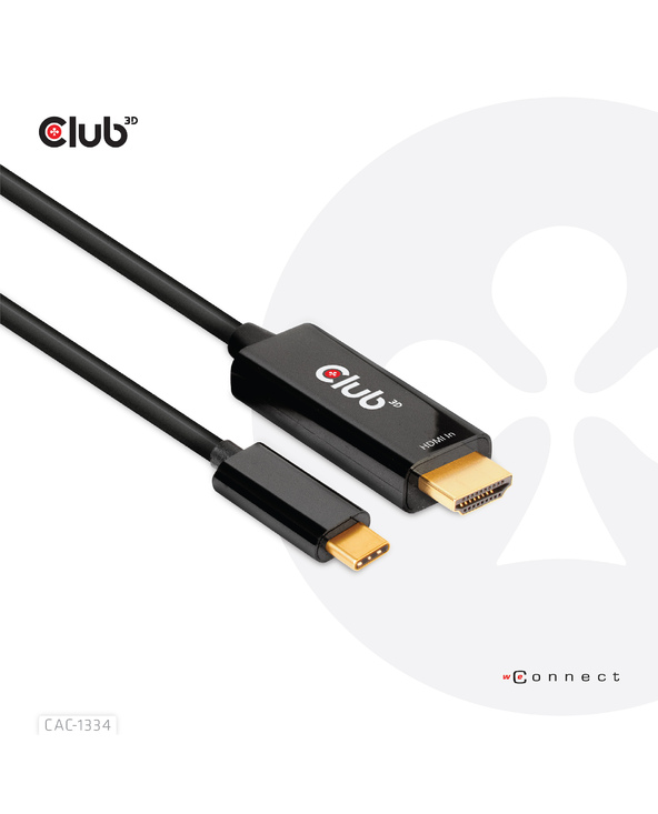 CLUB3D CAC-1334 câble vidéo et adaptateur 1,8 m HDMI Type A (Standard) USB Type-C